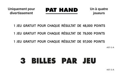 carte de jeux image pat hand